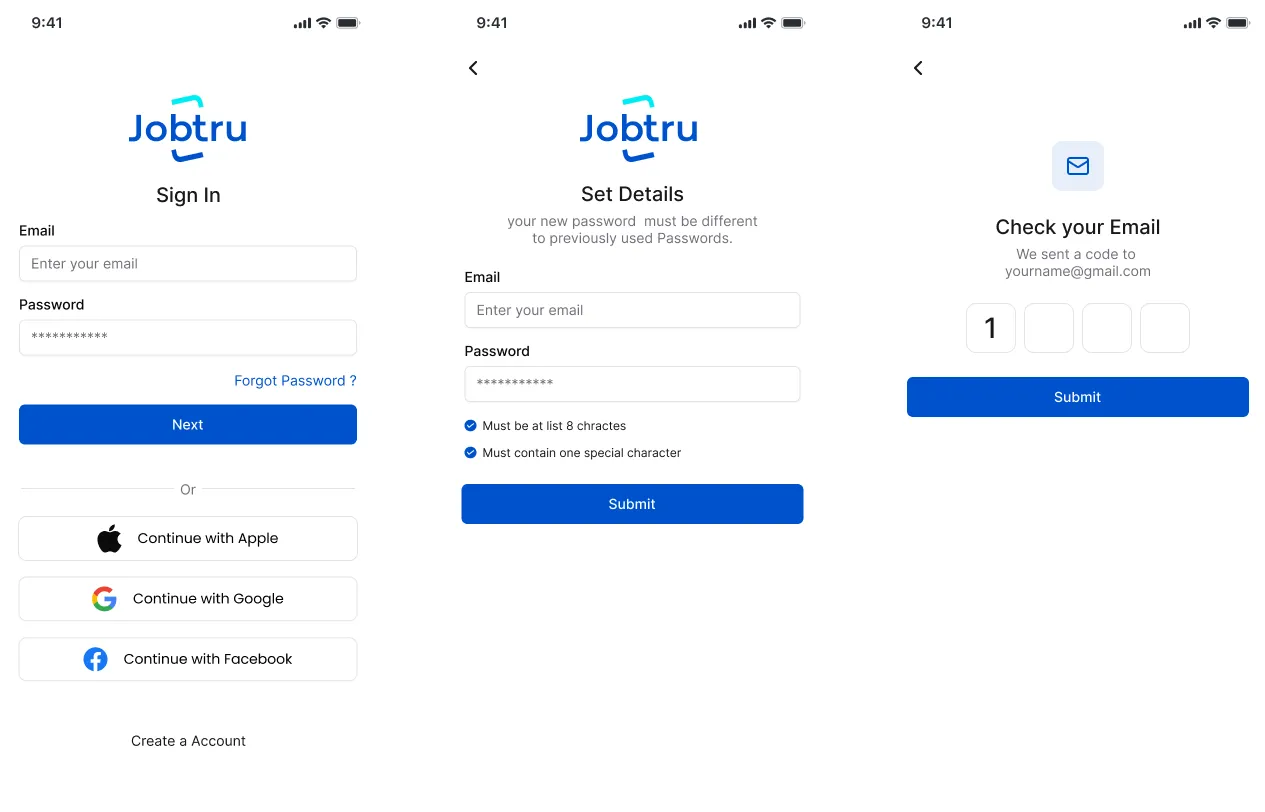 Detalhe da página de produto da jobtru